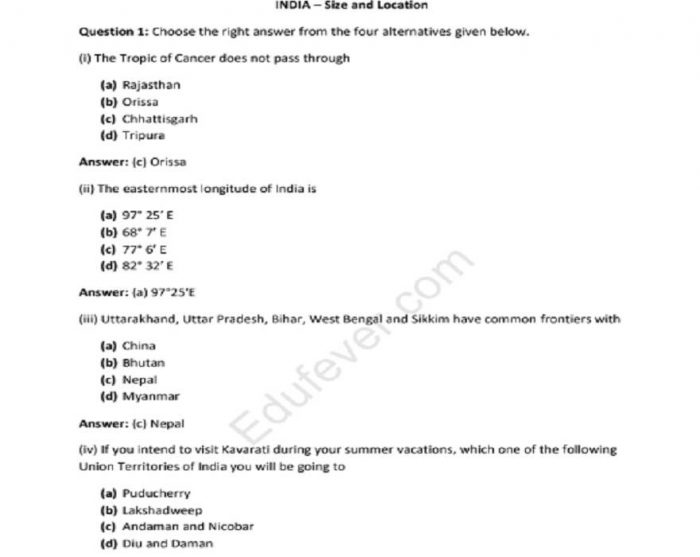 Class 9 Geography NCERT Solutions (Example)