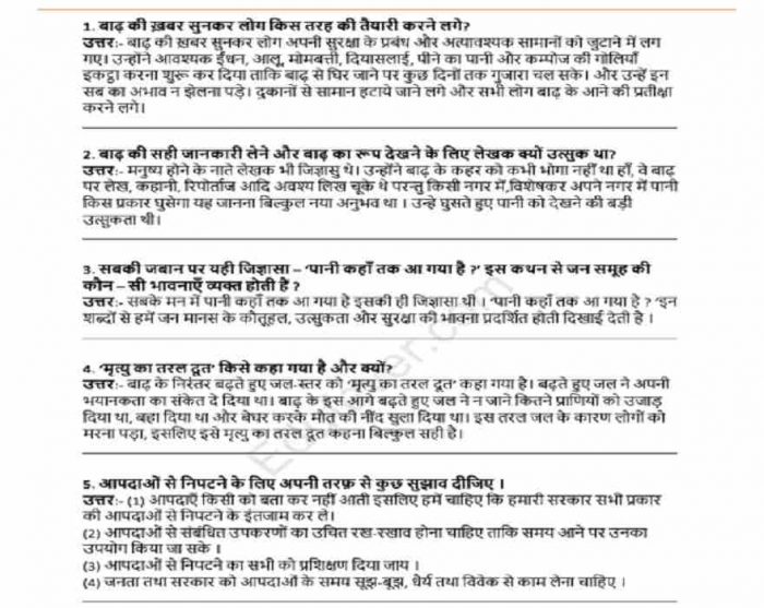 Class 9 Hindi (Kritika-I) NCERT Solution (Example)
