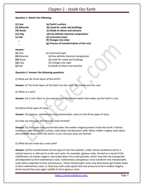 CBSE Class 7th Our Environment NCERT Solutions In PDF