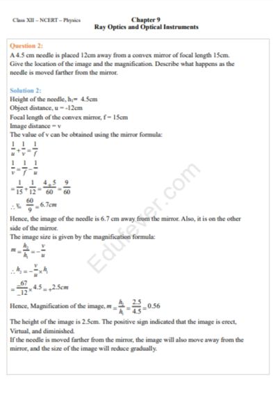 CBSE Class 12th Physics Part 2 NCERT Solutions