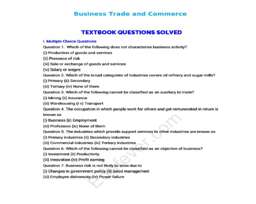 case study of chapter 1 business class 11