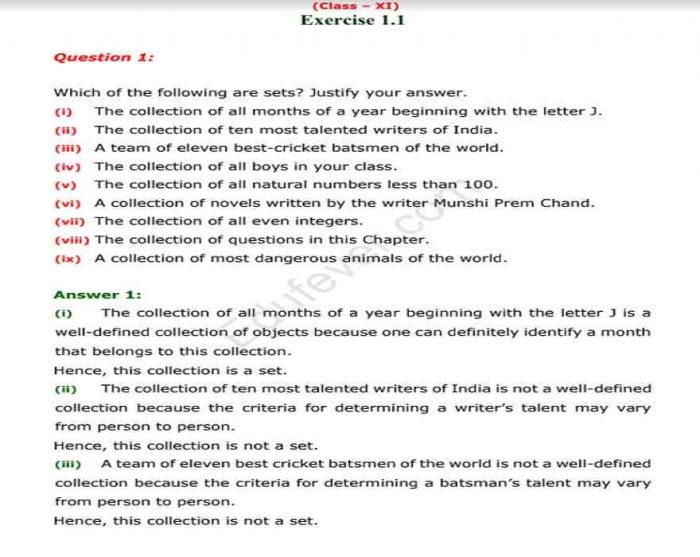 Class 11 Mathematics NCERT SOlution (Example)