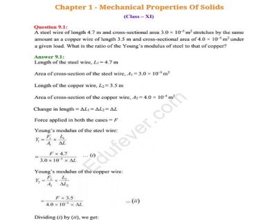 Class 11th Physics Part 2 NCERT Solutions In PDF