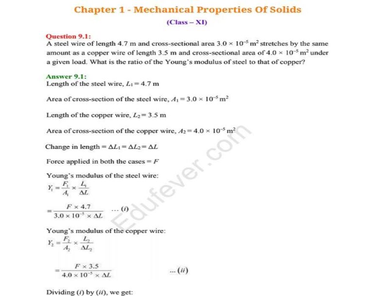 Class 11th Physics Part 2 NCERT Solutions In PDF