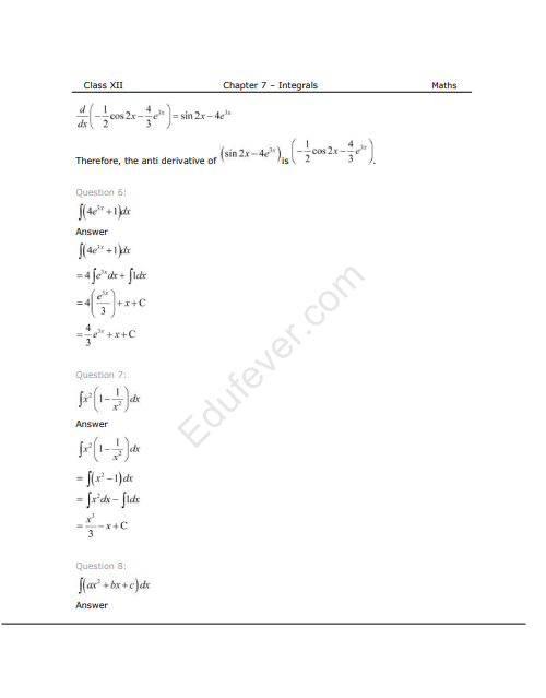 Class 12th Maths Part 2 NCERT Solutions