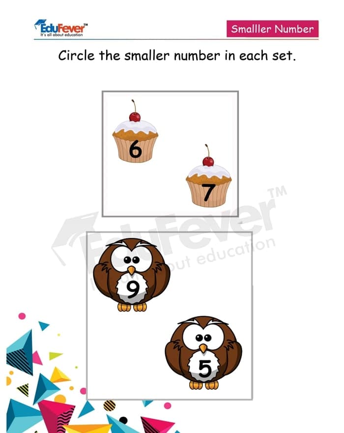 Circle The Smaller Number Example