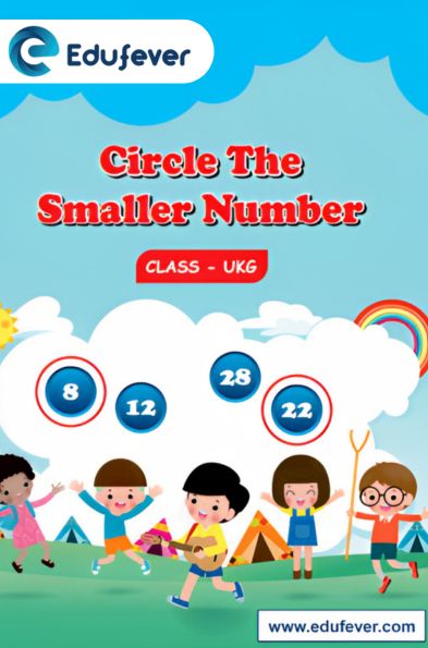 Circle the Smaller Number UKG Worksheets