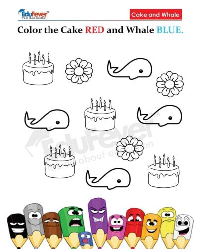 class lkg color given objects in described colors worksheets in pdf