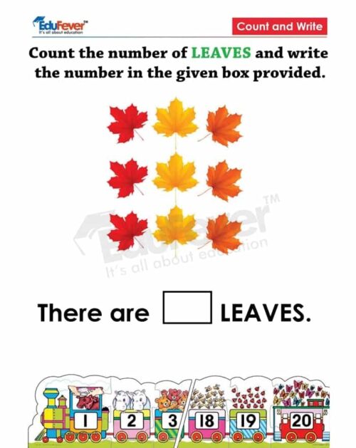 class lkg count and write worksheets in pdf for kindergarten