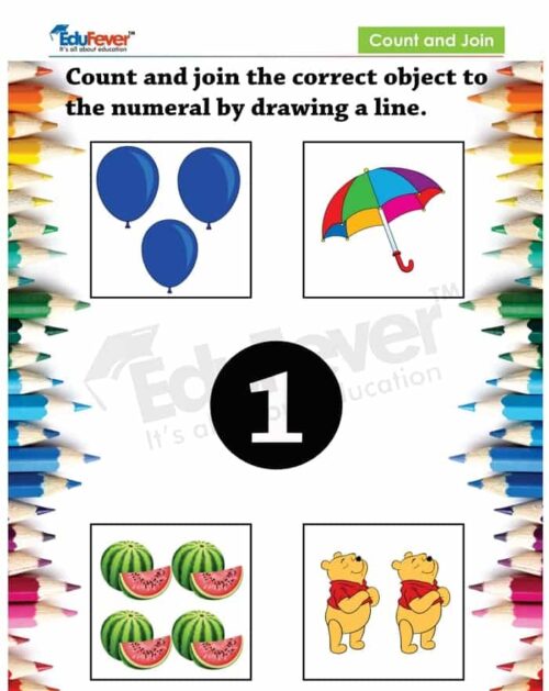 class lkg count and join worksheets in pdf for kindergarten