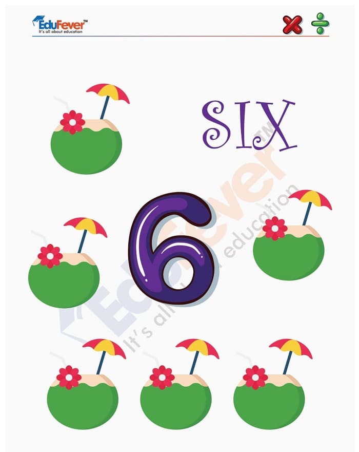 Class UKG Counting Of 6 Math s Worksheets In PDF For Kindergarten