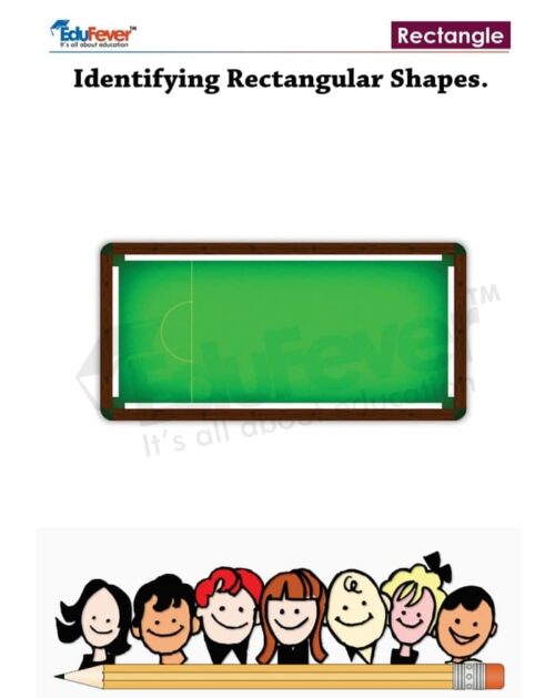 Identifying Rectangular Shapes LKG Worksheets in PDF For Kindergarten