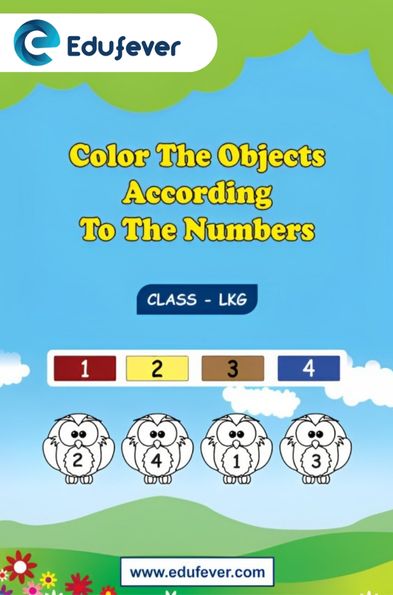 Color The Objects According To The Numbers