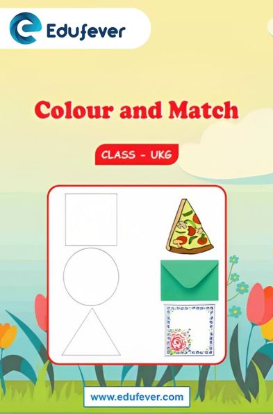 Colour and Match UKG Worksheets