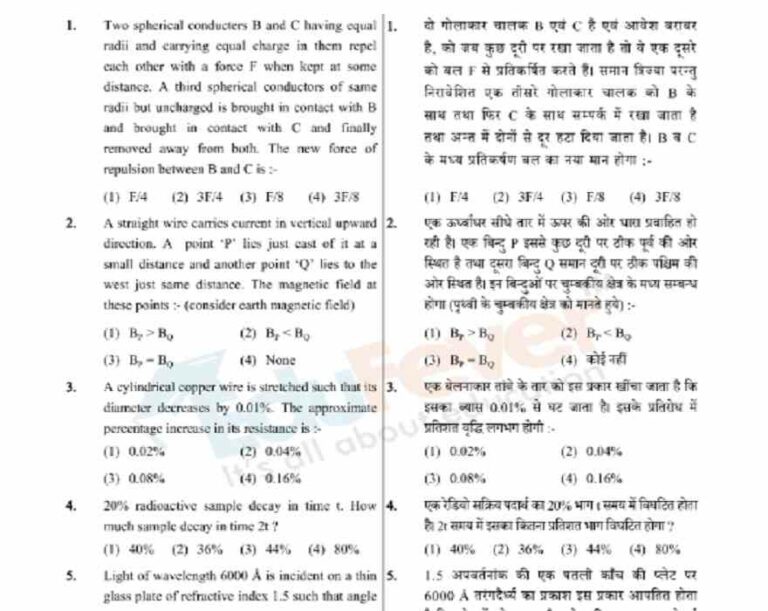 NEET UG Major Test (Sample Paper-6)