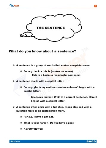 CBSE Class 1 English Grammar Worksheet 1