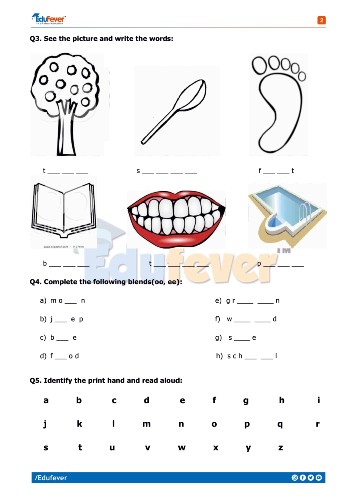 CBSE Class 1 English Practice Worksheet 1