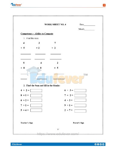 CBSE Class 1 Maths Practice Worksheet 1