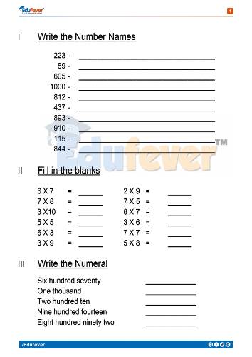 CBSE Class 2 Maths Activity Worksheet 1