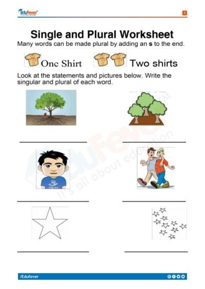 CBSE Class 1 English Grammar Worksheet in PDF