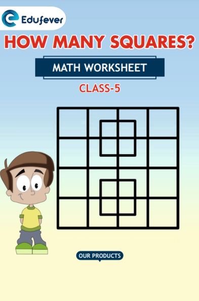 CBSE Class 5 Math How Many Squares Worksheet With Solutions PDF