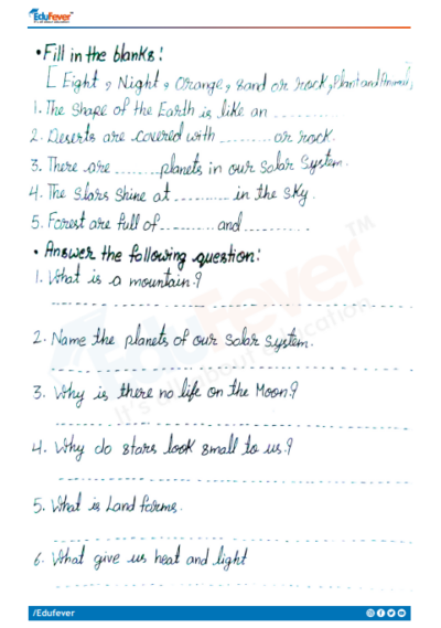 CBSE Class 2 EVS The World Around Us Worksheet with Solutions