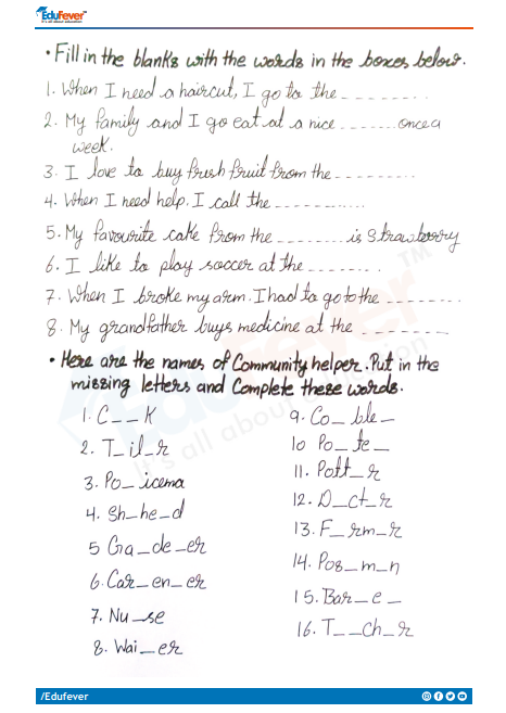 CBSE Class 3 EVS Work We Do Worksheet with Solutions