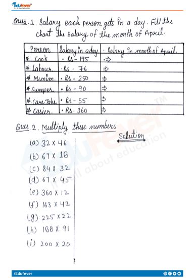 CBSE Class 5 Math Ways To Multiply And Divide Worksheet With Solutions