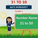 CBSE Class 1 Math Number From 21 To 50 Worksheet with Solutions