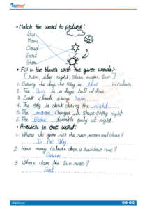 CBSE Class 1 EVS Sun Moon Earth and Stars Worksheet