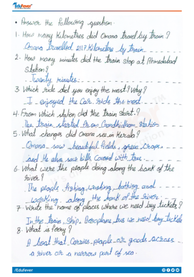 CBSE Class 4 EVS Reaching Grandmother s House Worksheet with Solutions CBSE Class 4 EVS Reaching Grandmother s House Worksheet with Solutions
