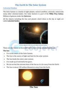 Class 6 The Earth in the Solar System Questions and Answers