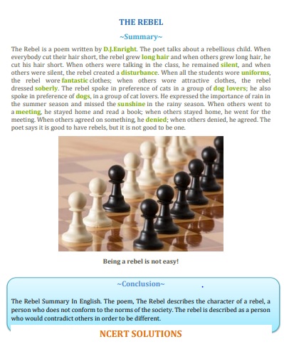chess poem summary 
