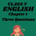 Class 7 Three Questions Worksheet