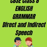 CBSE Class 8 Chapter 11 Direct And Indirect Speech Worksheet