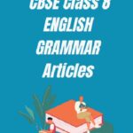CBSE Class 8 Chapter 3 Articles Worksheet