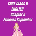 CBSE Class 8 Chapter 5 Princess September Worksheet