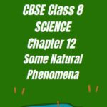 CBSE Class 8 Chapter 12 Some Natural Phenomena Worksheet