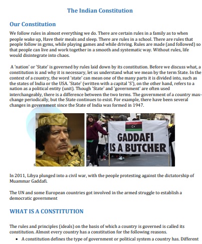 CBSE Class 8 Civics Chapter 1 The Indian Constitution
