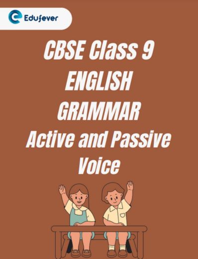 CBSE Class 9 English Active And Passive Voice PDF