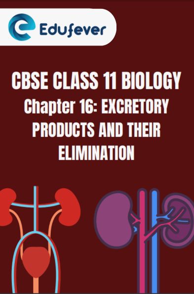 CBSE CLASS 11 BIOLOGY EXCRETORY PRODUCTS AND THEIR ELIMINATION Notes