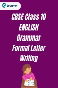 CBSE Class 10 English Formal Letter Writing PDF