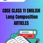 CBSE Class 11 English Articles PDF