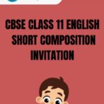 CBSE Class 11 English Invitation PDF