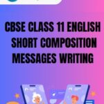 CBSE Class 11 English Message Writing PDF