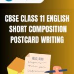 CBSE Class 11 English Postcard Writing PDF