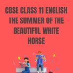 CBSE Class 11 English The Summer Of The Beautiful White Horse Solutions