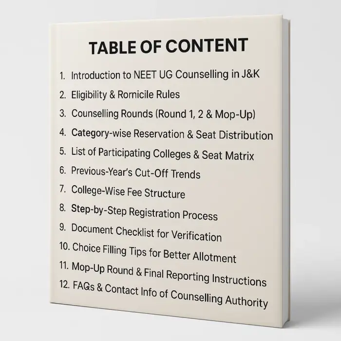 Jammu & Kashmir NEET UG Counselling Guide eBook 2025 - Image 2