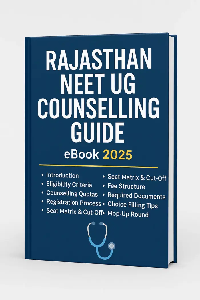 Rajasthan NEET UG Counselling eBook 2025 TOC